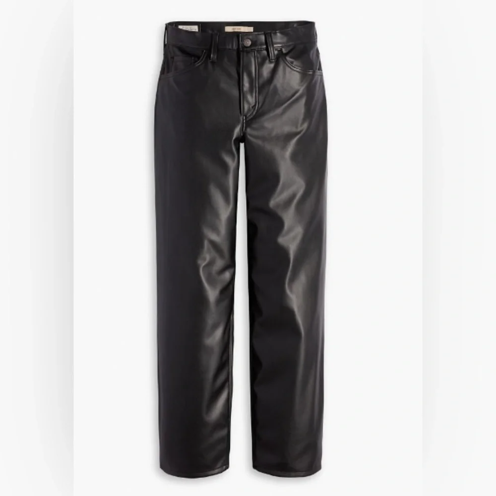 Levi’s FAUX LEATHER BAGGY DAD WOMEN'S PANTS - Picture 3 of 15
